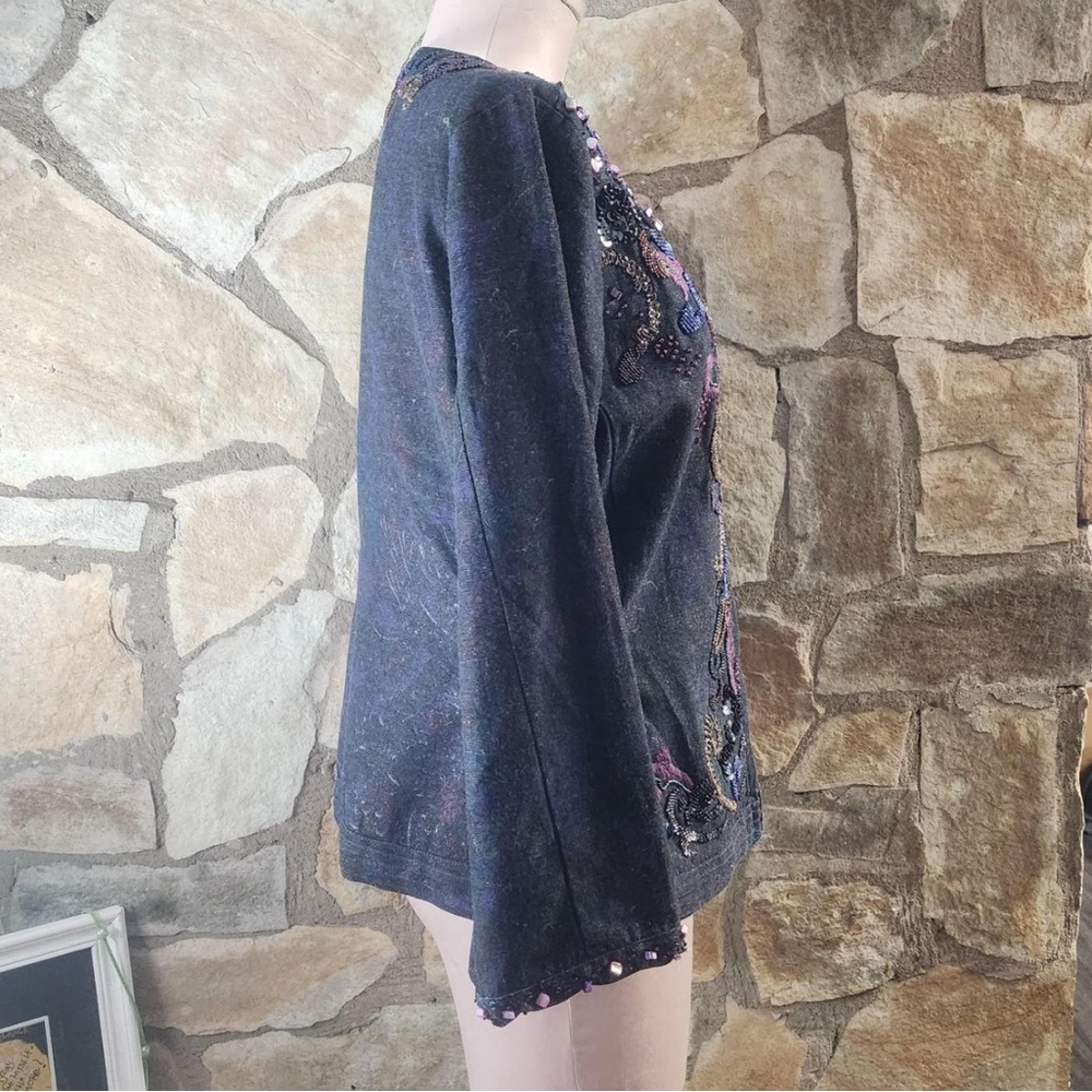 Chico’s Embellished Denim lJacket – Whimsygoth Vibes - Picture 2 of 6